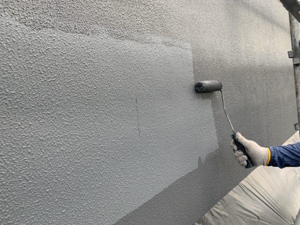 京都市南区Oマンション　外壁塗装改修工事（タイルモルタル埋め・弾性防水塗装）