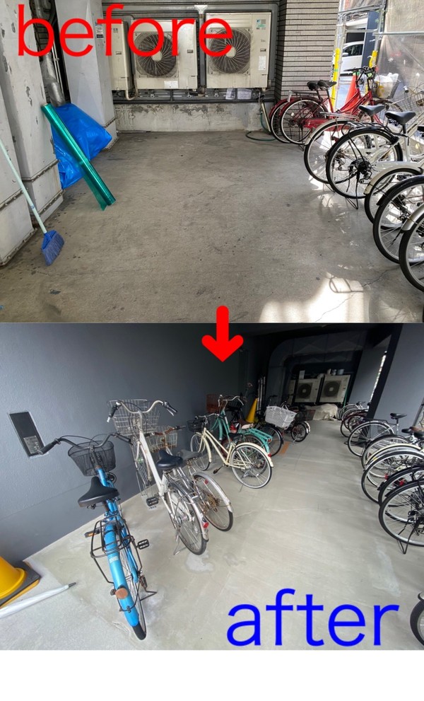 京都市南区Oマンション　駐輪場改修工事