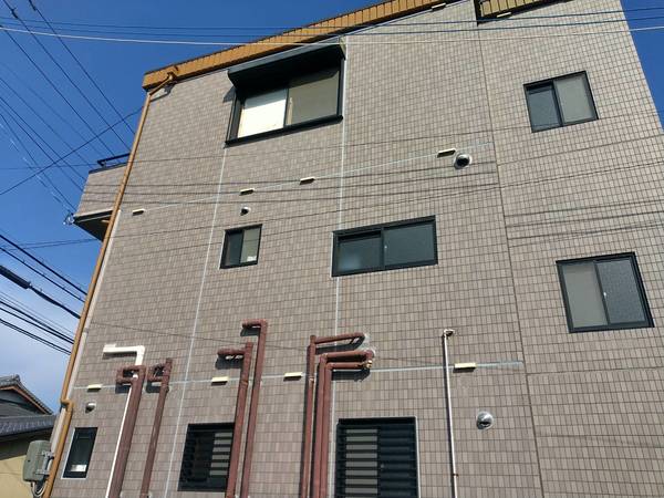 京都市伏見区　Ｔビル　南面タイル外壁防水工事