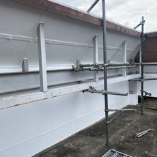 京都市左京区　Rビル様　屋上シングル屋根内側塗装工事