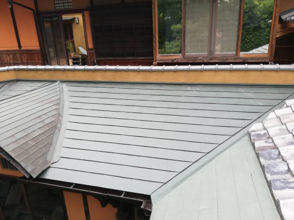 京都市上京区　R様邸　屋根上手摺壁防水工事及び、屋根改修工事